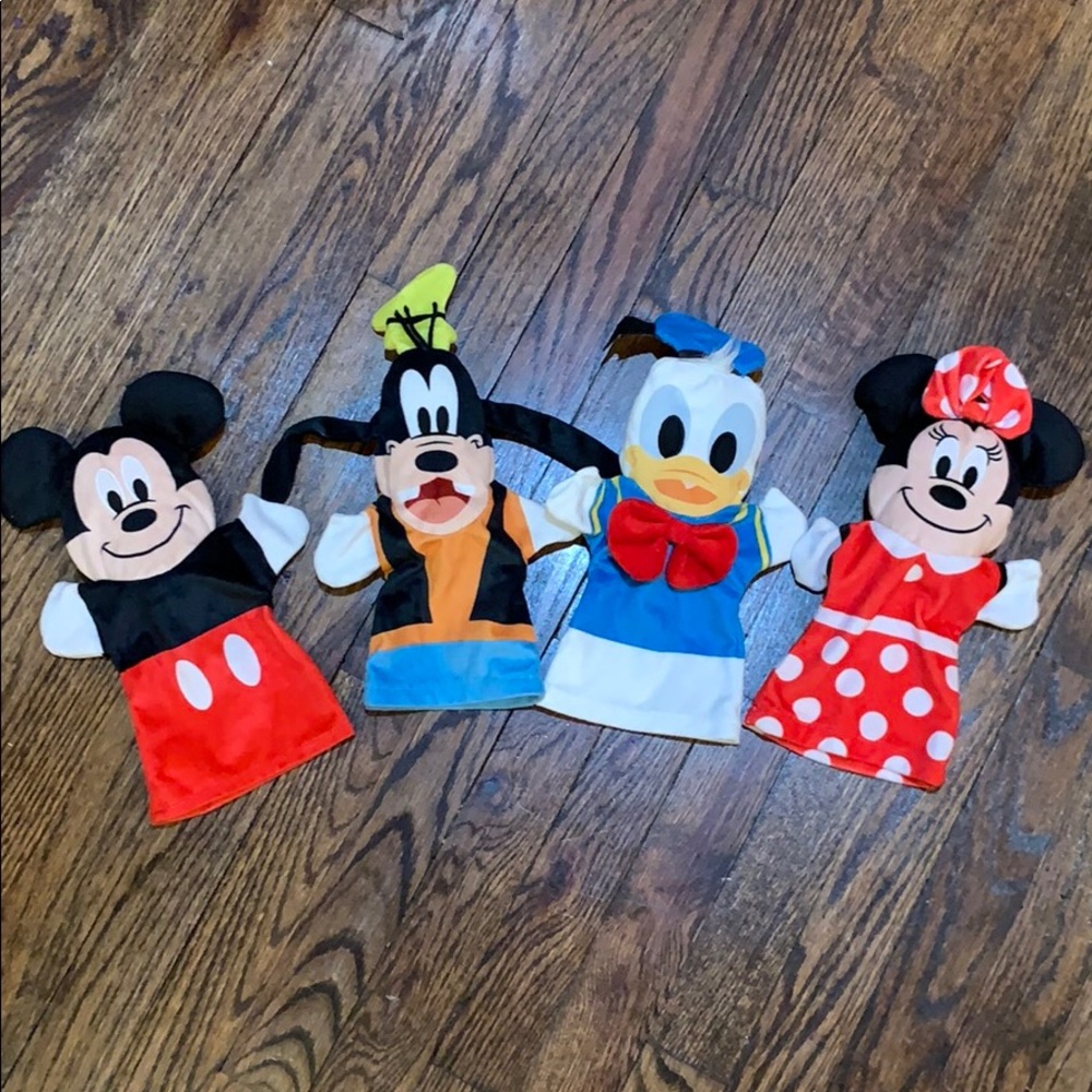 Set of 4 Disney plush hand puppets